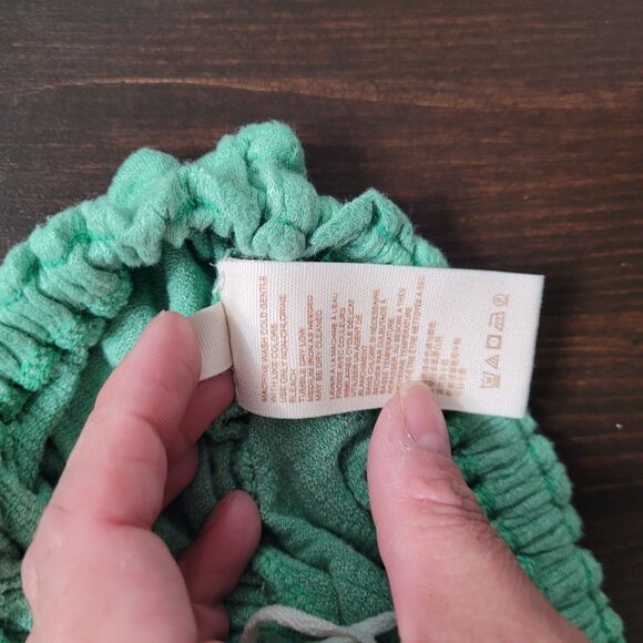 Free People Green Ombre Ruffle Off Shoulder Top Women’s Large GUC - Picture 8 of 9